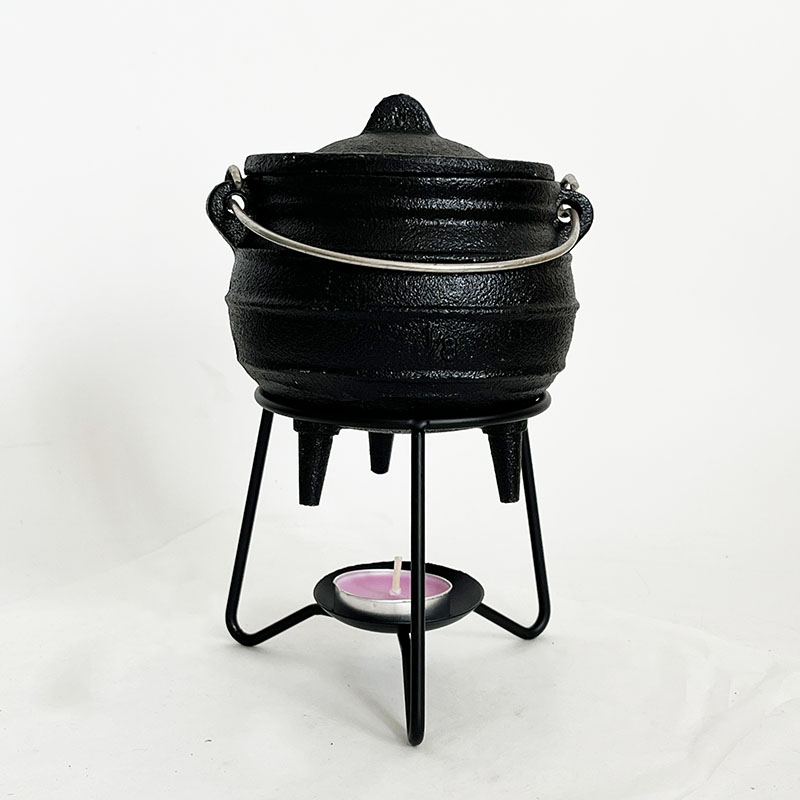 Cast Iron Corn - 金属ホルダー付き鋳鉄鍋,南アフリカのポット,8 #, 4.3 '', 320ml, 8