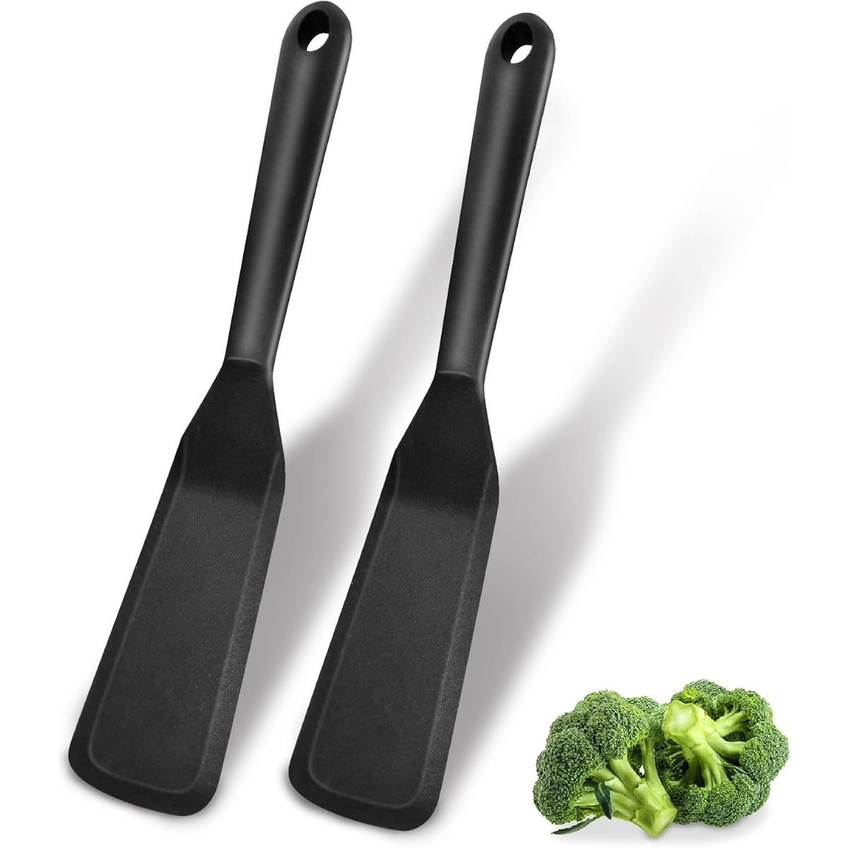 Okonomiyaki Spatula - 1 個の食品グレードのシリコーン薄型スパチュラ、オムレツ、パンケーキ、ステーキ、卵、ノンスティック調理器具用の耐熱性非傷つきツール