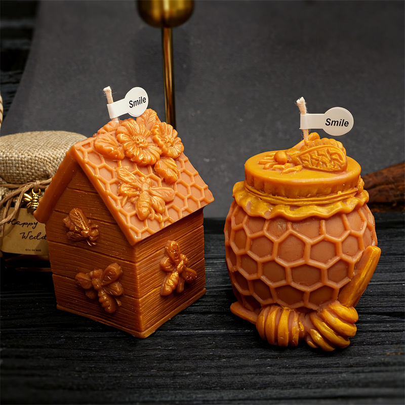 3Dハニカム柱型シリコンキャンドルモールド DIYフラワービ - Potsticker Mold のレビューと価格