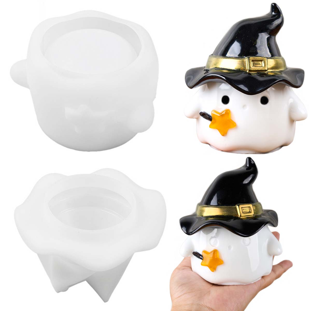 帽子ゴーストキャンドルジャーシリコーン型 DIY ハロウィン - Potsticker Mold のレビューと価格