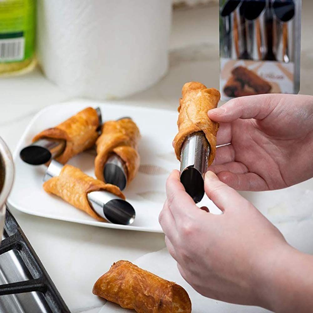 金属製6個セット デンマーク風カノーリ型 ペストリーロール  - Danish Pancake Pan のレビューと価格