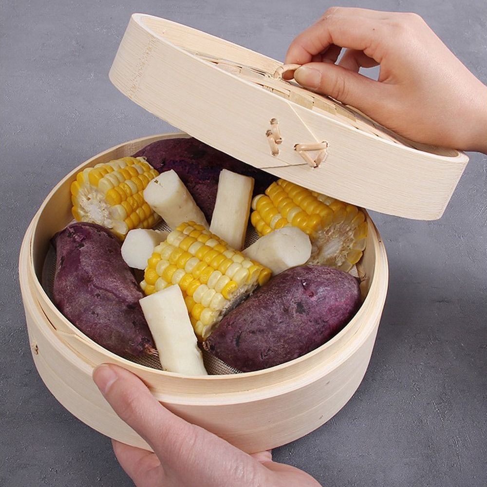 中華蒸し器 竹製蒸し器 蓋付き 点心蒸し器 蒸し籠 バオバン - Bao Steamer Bamboo のレビューと価格