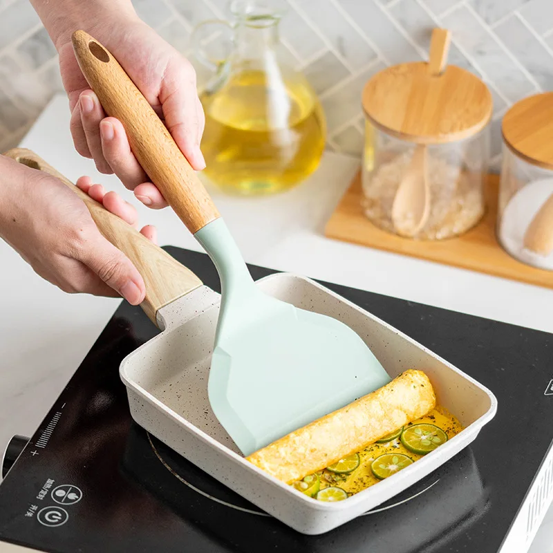 ノンスティックシリコンヘラ広口ゆず燃焼オムレツパンケーキ目玉 - Okonomiyaki Spatula のレビューと価格