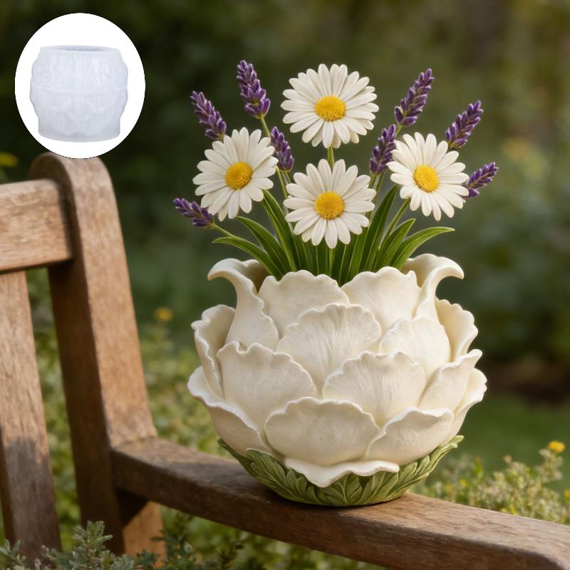 3D手作り牡丹の花の鉢シリコンモールド DIYライトラグジュ - Potsticker Mold のレビューと価格