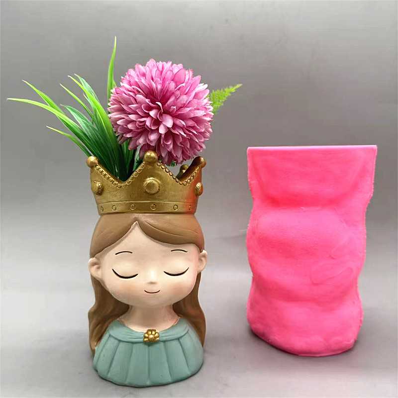 シリコンモールドおとぎ話のプリンセスフラワーポットDIY、石 - Potsticker Mold のレビューと価格